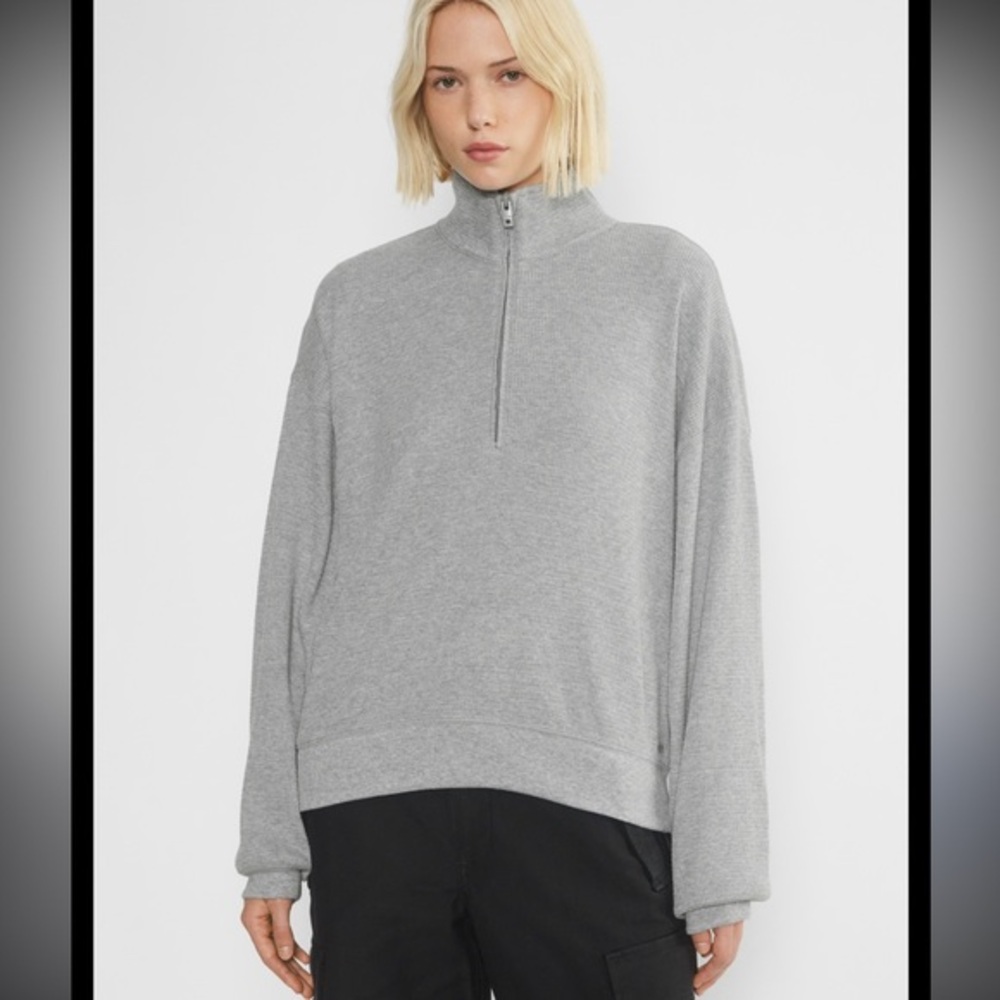 Wilfred Free half zip waffle knit long sleeve - woman’s XL in cream